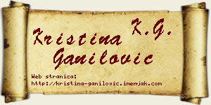 Kristina Ganilović vizit kartica
